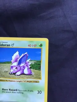 Pokemon Cards: Base Set 1st Edition Common: Nidoran M 55/102 - Image 3