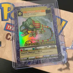 VINTAGE 2002 Chameleonmon BO-260 HOLO FOIL DIGI BATTLE CARD NM - Image 1
