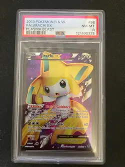 Jirachi EX PSA 8 Plasma Blast Full Art 2013 Pokemon Card 98/101 XY - Image 1