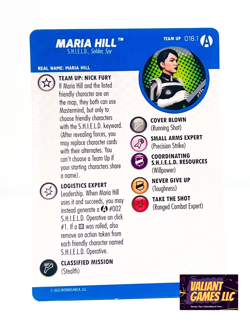 Marvel Heroclix Maria Hill #018.1 Team Up Card Avengers Forever Set - Image 1