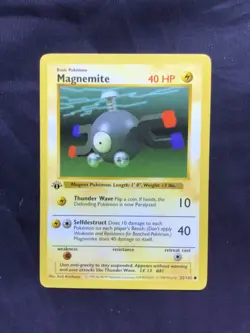 Pokemon Cards: Base Set 1st Edition Common: Magnemite 53/102 - Image 1