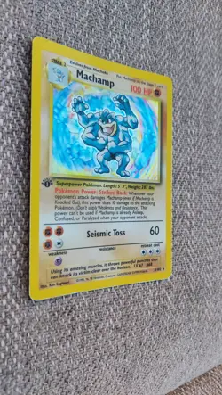 Pokemon TCG Machamp 1st Edition Holo Rare Card Base Set 8/102 - Image 2