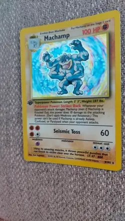 Pokemon TCG Machamp 1st Edition Holo Rare Card Base Set 8/102 - Image 3