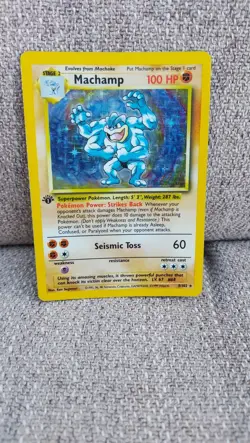 Pokemon TCG Machamp 1st Edition Holo Rare Card Base Set 8/102 - Image 4