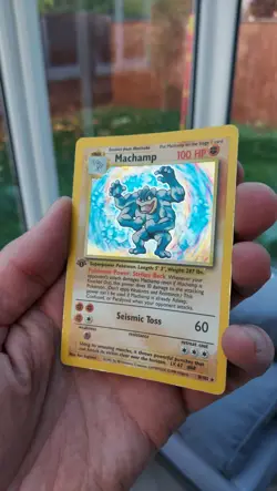 Pokemon TCG Machamp 1st Edition Holo Rare Card Base Set 8/102 - Image 5