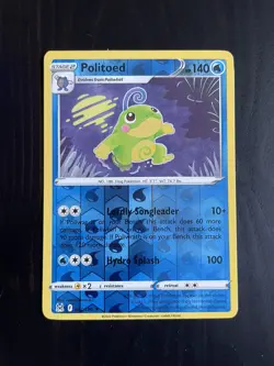 Pokemon card LOST ORIGIN Reverse Holo Rare POLITOED (032/196) Mint/NM - Image 1