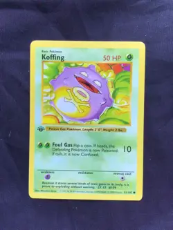 Pokemon Cards: Base Set 1st Edition Common: Koffing 51/102 - Image 1