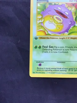 Pokemon Cards: Base Set 1st Edition Common: Koffing 51/102 - Image 5