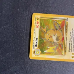 Raichu 14/62 Holo Rare Original Fossil Set 1999 WOTC Pokemon Card - Image 3
