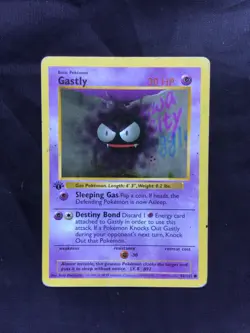 Pokemon Cards: Base Set 1st Edition Common: Gastly 50/102 - Image 1