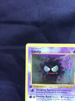 Pokemon Cards: Base Set 1st Edition Common: Gastly 50/102 - Image 2