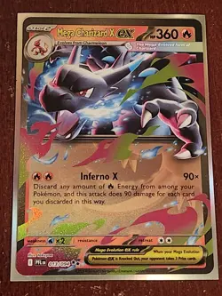 Pokemon Mega Charizard X ex 013/094 Phantasmal Flames Holo Rare Art Card - Image 1