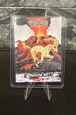 Pokemon #077 Ponyta Stained Glass Crystal card Collection Holo (2024) - Image 1