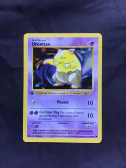 Pokemon Cards: Base Set 1st Edition Common: Drowzee 49/102 - Image 1