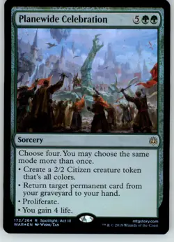 Planewide Celebration - War of the Spark - Foil NM - #172 - Image 1