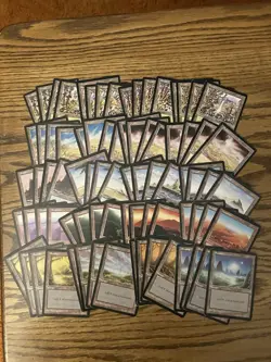 Mirage Basic Land Lot x80 Magic the Gathering Mirage Lands 4x Each Art Played - Image 1