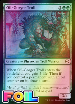 x1 Oil-Gorger Troll ONE MTG 177/271 FOIL COMMON M/NM 1x - Image 1