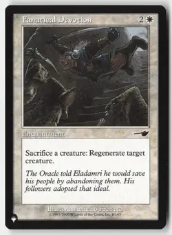 MTG - Fanatical Devotion C (The List) 8/143 LP-NM - Image 1