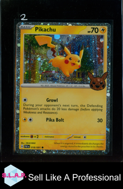 PIKACHU POKEMON 018/091 2024 COSMOS HOLO TRICK OR TRADE BOOSTER ENGLISH - Image 1