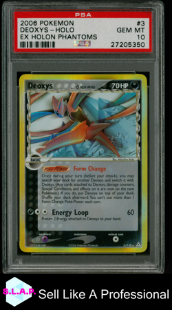 DEOXYS POKEMON 3 2006 EX HOLON PHANTOMS HOLO ENGLISCH PSA 10 - Image 1