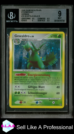 SCEPTILE POKEMON 10 2008 STORMFRONT HOLO GERMAN BGS 9 - Image 1