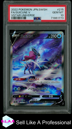 FA/SUICUNE V VSTAR UNIVERSE POKEMON JAP SWSH VSTAR UNIVERSE 2022 215 PSA 10 - Image 1