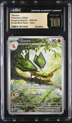 VIBRAVA Surging Sparks Illustration Rare #206 CGC 10 Pristine Pokemon - Image 1
