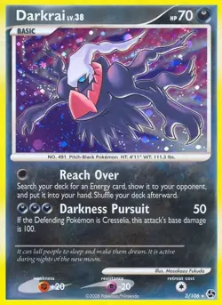 Darkrai 3/106 Great Encounters Holo Pokemon TCG - LP - Image 1