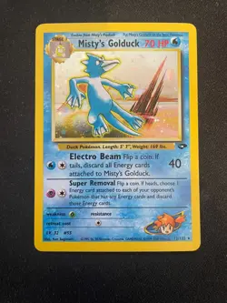 Misty's Golduck 12/132 Gym Challenge Unlimited Pokemon TCG - LP+ - Image 1