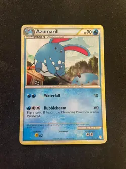 Azumarill HeartGold SoulSilver 2/123 Holo Rare Pokemon TCG - LP+ - Image 1