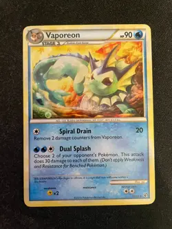 Vaporeon 41/90 Pokemon HG & SS Undaunted Uncommon Non Holo - LP - Image 1