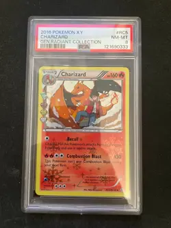 2016 POKEMON XY GENERATIONS RADIANT COLLECTION #RC5 CHARIZARD PSA 8 - Image 1