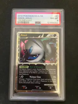 2010 POKEMON TRIUMPHANT ABSOL PRIME #91 ULTRA RARE HOLO PSA 8 NM - Image 1