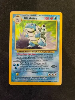Blastoise 2/102 Base Set Holo Unlimited Pokemon TCG - LP+ - Image 1
