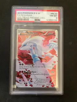 2013 Pokemon Black & White Legendary Treasures Radiant Coll Reshiram #RC22 PSA 8 - Image 1