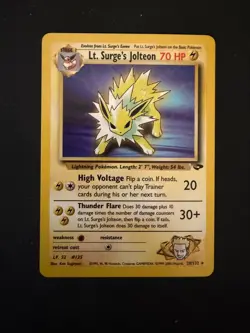 Lt. Surge's Jolteon 28/132 Gym Challenge Rare Pokemon TCG - LP+ - Image 1