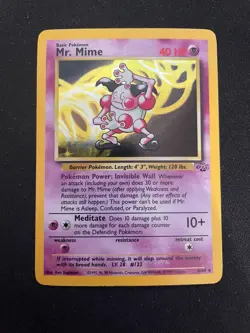 Mr. Mime Jungle 6/64 Holo Jungle WOTC Pokemon TCG - LP+ - Image 1
