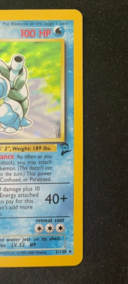 Blastoise 2/130 Base Set 2 Holo Pokemon TCG - LP - Image 3