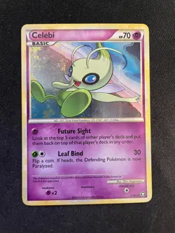 Celebi 3/102 Holo Rare HGSS Triumphant Pokemon TCG - LP+ - Image 1