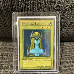 Yu-Gi-Oh! Mystical Elf LOB-062 1st Edition Faded, Wavy Misprint Error *Very Rare - Image 1