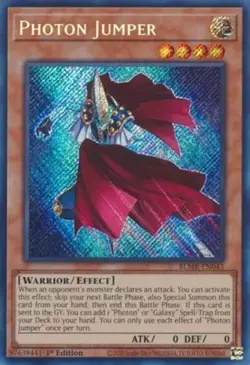 Yugioh! LP Photon Jumper - BLMR-EN043 - Secret Rare - 1st Edition Lightly Played - Image 1