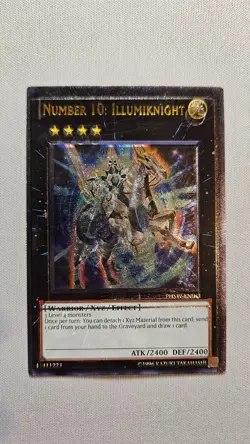 Yugioh Number 10: Illumiknight PHSW-EN041 Ultra Rare LP MISPRINT Foil Shifted - Image 2