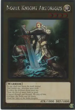 Yugioh Noble Knight Artorigus NKRT-EN003 Platinum Rare Edition NM - Image 1