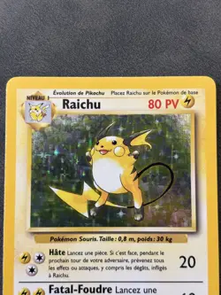 Raichu Unlimited Base Set 14/102 Holo French Pokemon Card - Image 2