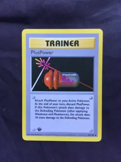 Pokemon Cards: Base Set 1st Edition Uncommon: PlusPower 84/102 - Image 1