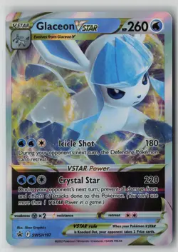 Glaceon VSTAR SWSH197 Pokemon TCG Promo Cards Holo Rare (Near Mint) NM 1 - Image 1