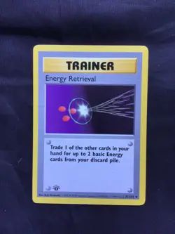 Pokemon Cards: Base Set 1st Edition Uncommon: Energy Retrieval 81/102 - Image 1