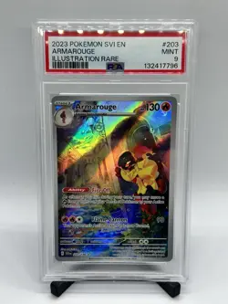 Armarouge Pokemon TCG Illustration Rare Card 203/198 Scarlet & Violet PSA 9 Mint - Image 1