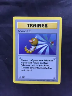 Pokemon Cards: Base Set 1st Edition Rare: Scoop Up 78/102 - Image 1