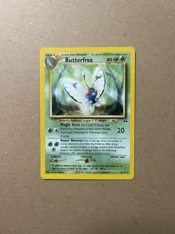 Butterfree 19/75 Non Holo Rare Neo Discovery WOTC Pokemon Card Pack Fresh MINT - Image 1